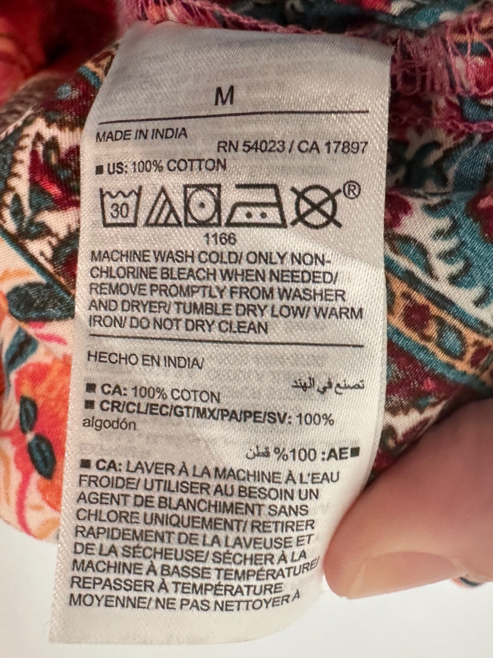 Old Navy Coral-Red and Orange Patterned patchwork strapless Midi Dress size M - Picture 10 of 10